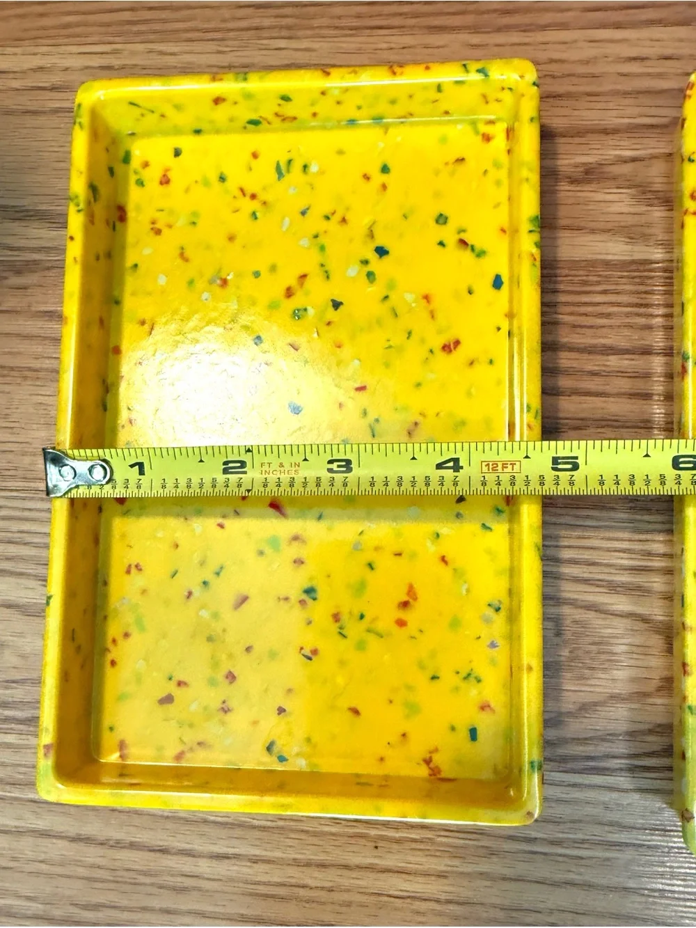Rare Multi-Compartment Bright Toy & Craft Organizer Tray - Yellow & Lime